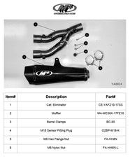 M4 Exhaust Slip-On with X-Model Carbon Fiber Canister - YA6924