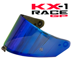 KYT KX-1 Race Visors Helmet - Iridium Blue