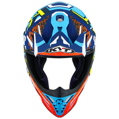 KYT Skyhawk Helmet - Hyperflow Matte Blue/Red