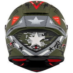 KYT R2R Graphic Helmet - Assault Matte Army Green