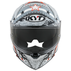 KYT R2R Graphic Helmet - Assault Matte Silver