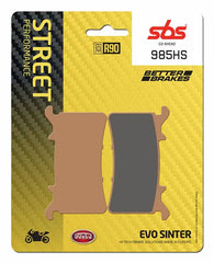 SBS Sintered Brake Pads Front B985HS BMW S1000RR Nissin Caliper
