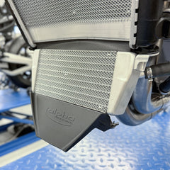 Alpha Racing Cover on OEM Oil cooler M1000RR
