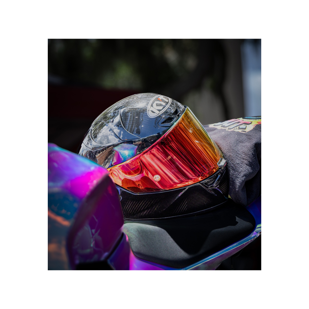 KYT KX-1 Race Visors Helmet - Iridium Red