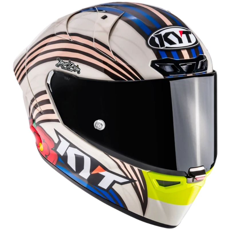 KYT KX1 John McGuiness replica helmet side view angle