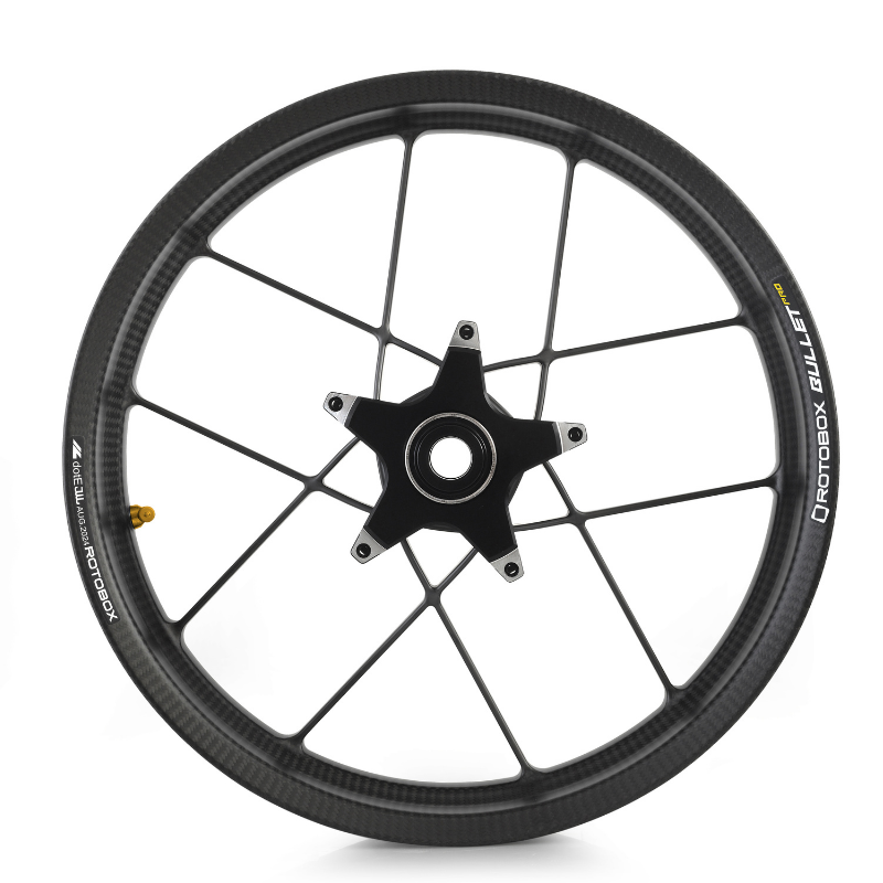 side view of rotobox bullet pro front wheel