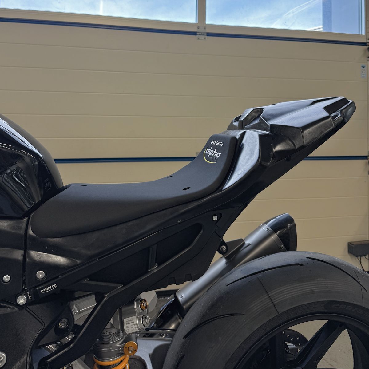 low race tail roll race full side view bmw s1000rr m1000rr with alpha seat foam fiberglass mounted