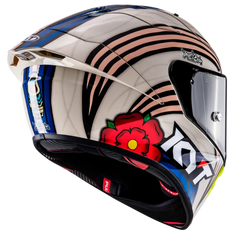 KYT KX1 John McGuiness replica helmet rear and side view