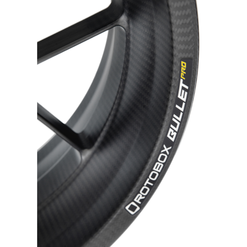 close up view of rotobox bullet pro rim in a satin finish