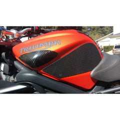 TechSpec TRIUMPH Daytona 675 (2006 - 12) Street Triple (2009 - 12) SnakeSkin Tank Grips: Free Center Tank Protector 11 Included