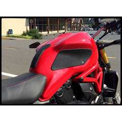 TechSpec DUCATI MONSTER 821 / 1200 R (2014 - 2016) Snake Skin Tank Grips: Free Center Tank Protector 2 Included