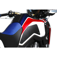 TechSpec Honda Africa Twin (2016-2019) RED, WHITE, AND BLUE DESIGN SnakeSkin Tank Grips: Free Center Tank Protector Included
