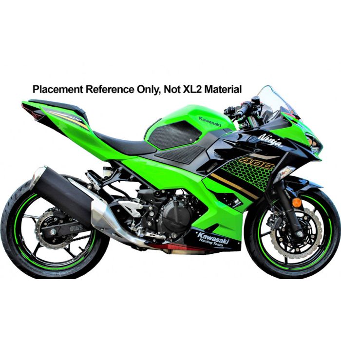 TechSpec KAWASAKI NINJA 400 / 500 (2017 - CURRENT) XL2 Tank Grips: Free Center Tank Protector 11 Included