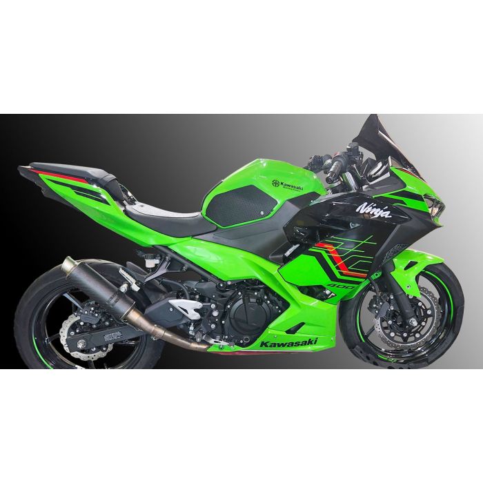 TechSpec KAWASAKI Z400 2017 - Current; Z500 2024-Current Snake Skin Tank Grips: Free Center Tank Protector 11 Included