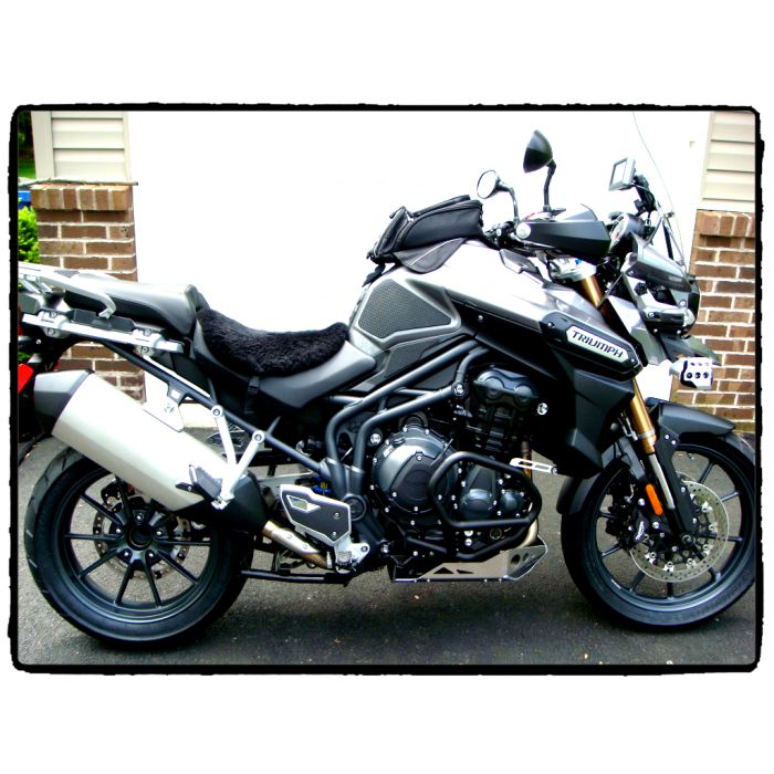 TechSpec TRIUMPH EXPLORER 1200 (2012 - 2021) SnakeSkin Tank Grips: Free Center Tank Protector 60 Included