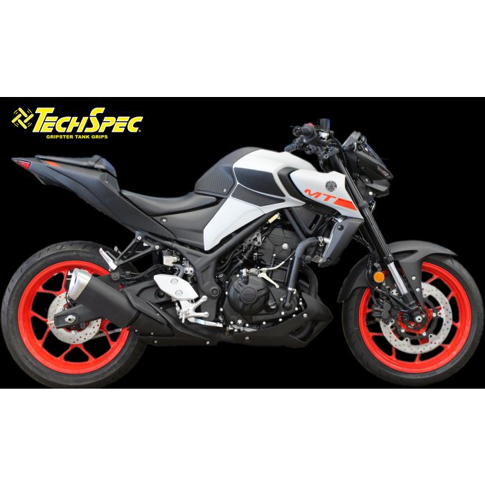 TechSpec Yamaha MT-03 (2020-Current) SnakeSkin Tank Grips: Free Center Tank Protector 11 Included