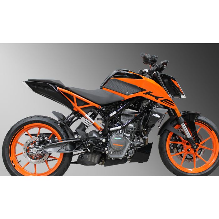 TechSpec KTM SUPER DUKE 200 Full Tank (2020 - CURRENT ) KTM Duke 390 (2017-Current) Snake Skin Tank Grips: Free Center Tank Protector Included