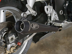 M4 Exhaust Slip-On System with Twin Black Retro-Drag Canisters - SU9422
