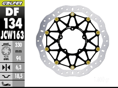 Galfer Honda CBR 1000RR-R (Brembo Calipers) Front Brake 330x6.3mm Billet Floating Floatech Rotor (2020-)