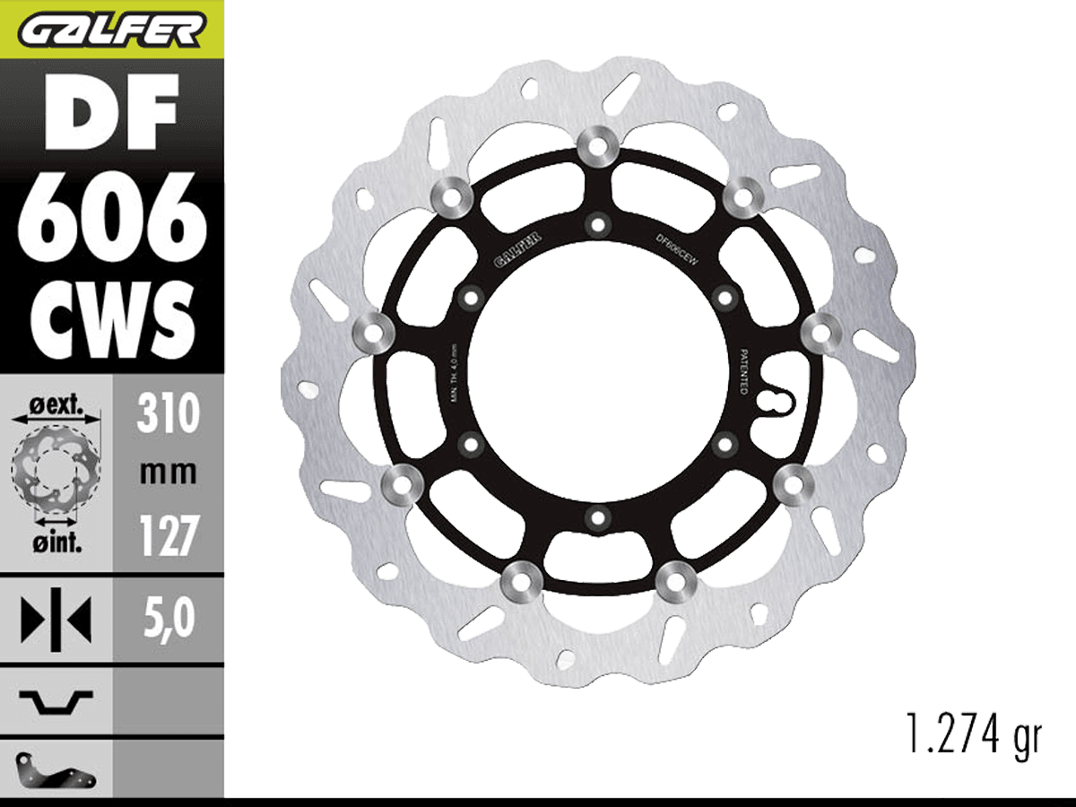 Galfer KTM 450 SMR Front Brake 310mm Super Motard Floating Rotor (21-23)