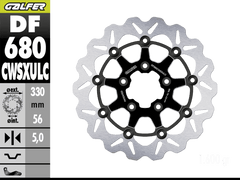 Galfer Harley Davidson Soft Tail Front Brake 330mm Billet Floating Rotor (Contrast Black) (00-17)