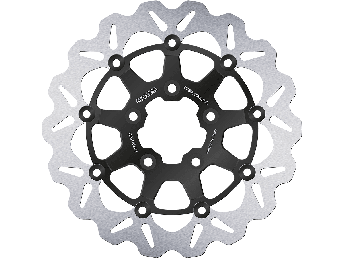 Galfer Harley Davidson Soft Tail Front Brake 330mm Billet Floating Rotor (Bright Black) (00-17)
