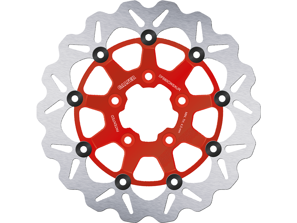 Galfer Harley Davidson Soft Tail Front Brake 330mm Billet Floating Rotor (Red) (00-17)