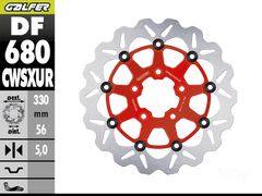 Galfer Harley Davidson Soft Tail Front Brake 330mm Billet Floating Rotor (Red) (00-17)