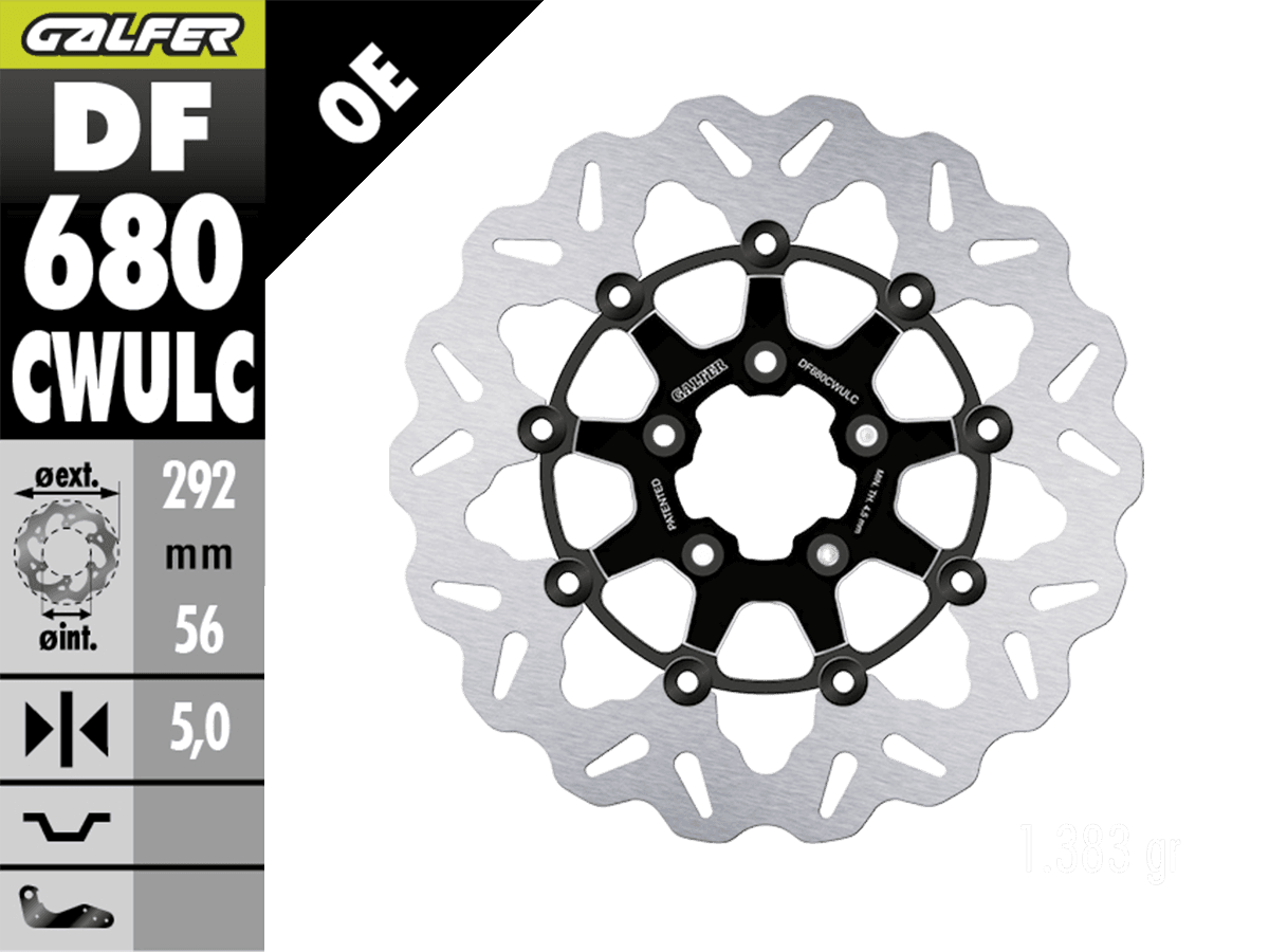 Galfer Harley Davidson Pan America 1250 / Special Front Brake 292mm Billet Floating Rotor (Contrast Black)
