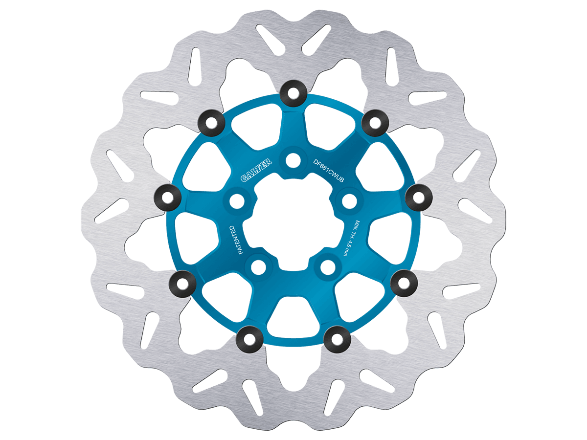 Galfer Harley Davidson FXD Dyna Rear Brake Billet Floating Rotor (Blue) (00-12)