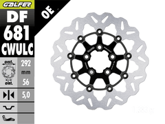 Galfer Harley Davidson FXD Dyna Rear Brake Billet Floating Rotor (Contrast Black) (00-12)