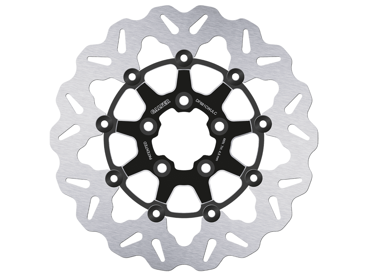 Galfer Harley Davidson FXD Dyna Rear Brake Billet Floating Rotor (Contrast Black) (00-12)