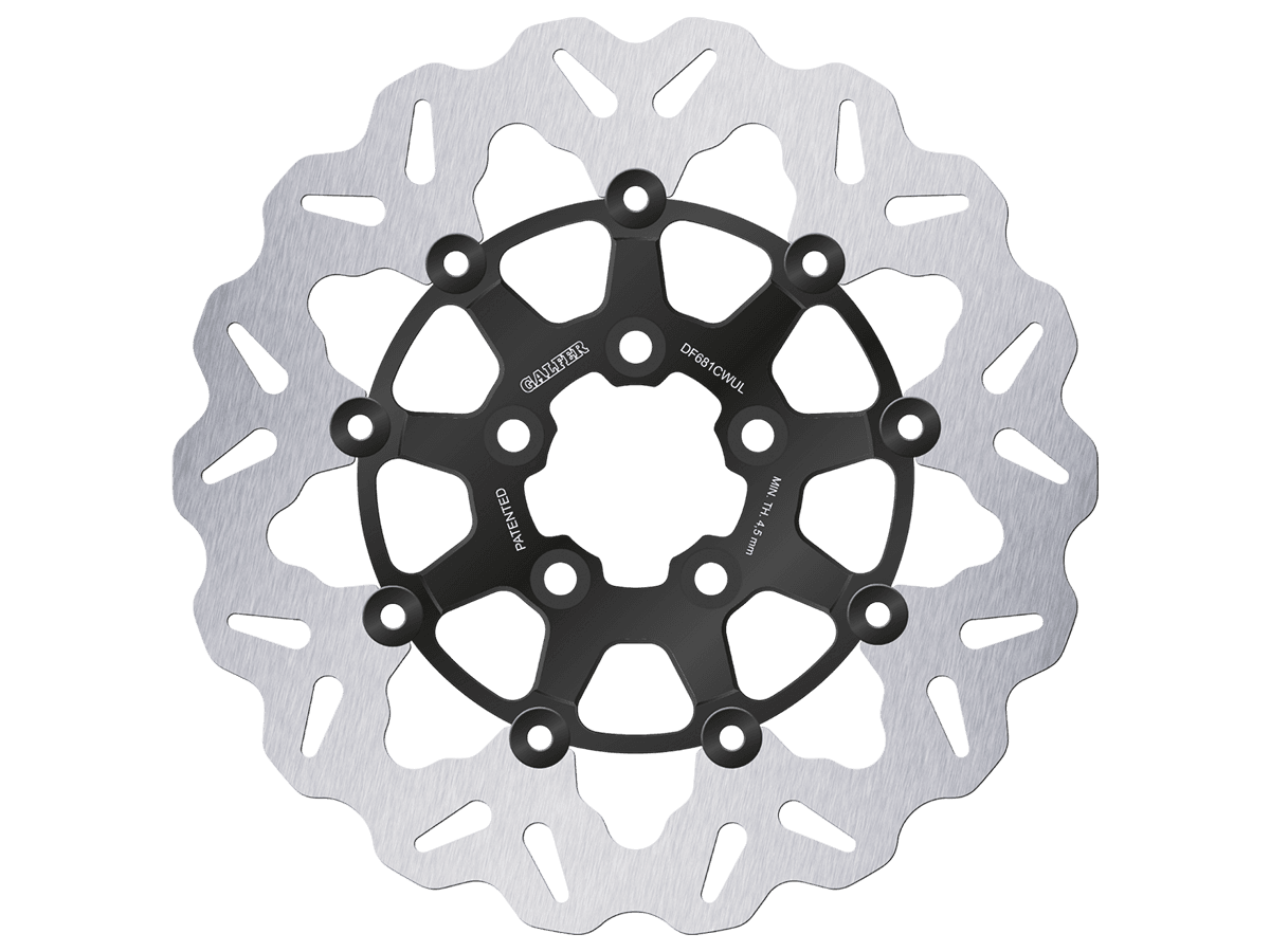 Galfer Harley Davidson FXD Dyna Rear Brake Billet Floating Rotor (Bright Black) (00-12)