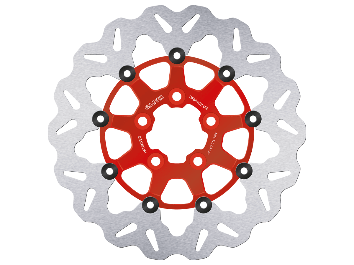 Galfer Harley Davidson FXD Dyna Rear Brake Billet Floating Rotor (Red) (00-12)