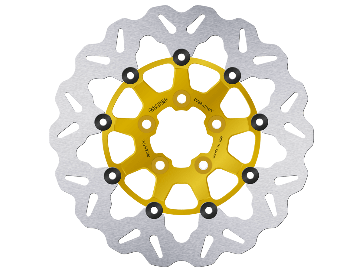 Galfer Harley Davidson FXD Dyna Rear Brake Billet Floating Rotor (Gold) (00-12)