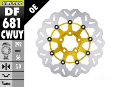 Galfer Harley Davidson FXD Dyna Rear Brake Billet Floating Rotor (Gold) (00-12)