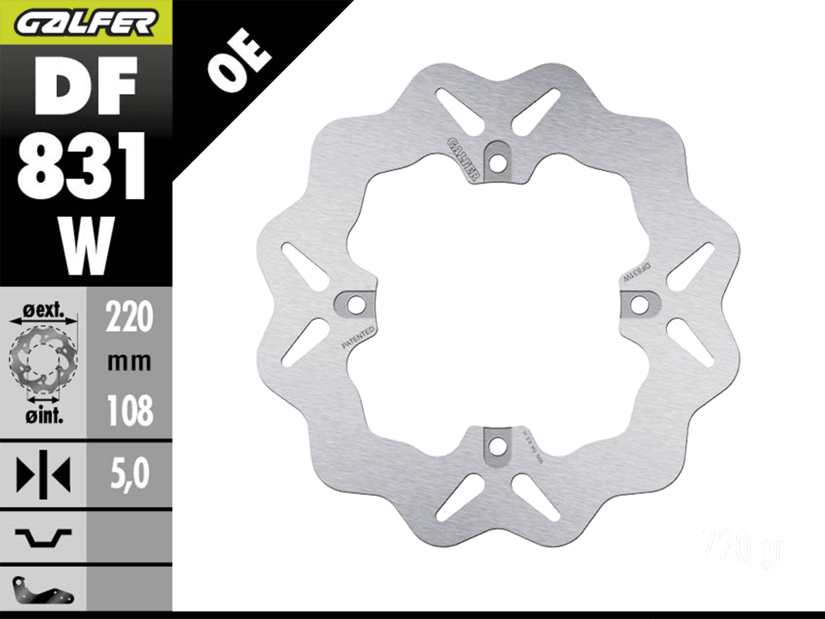 Galfer MV Augusta Brutale 800 Rear Brake Rotor