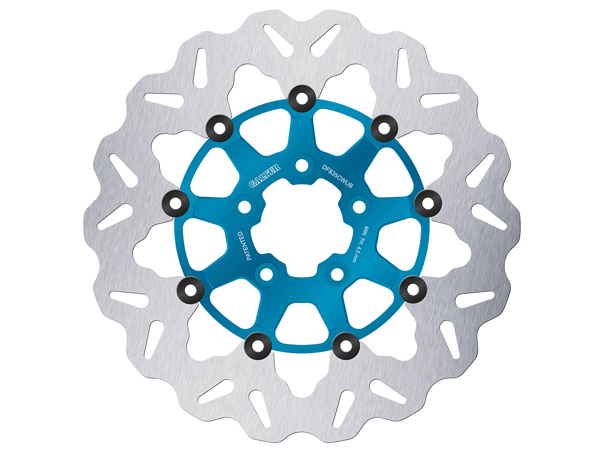 Galfer Harley Davidson Dyna Wide Glide Front Brake Billet Floating 300mm Rotor (Blue) (10-17)