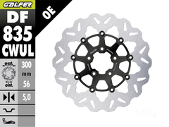 Galfer Harley Davidson Electra Glide Classic Front Brake 300mm Billet Floating Rotor (Gloss Black) (09-13)