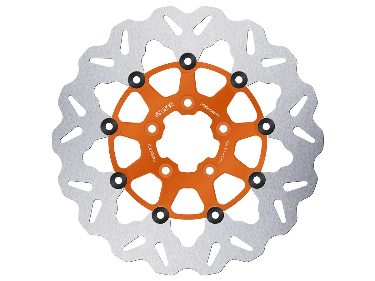 Galfer Harley Davidson Fat Boy 104/107/114 Front Brake 300mm Billet Floating Rotor (Orange)
