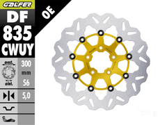 Galfer Harley Davidson Electra Glide Classic Front Brake 300mm Billet Floating Rotor (Yellow) (09-13)