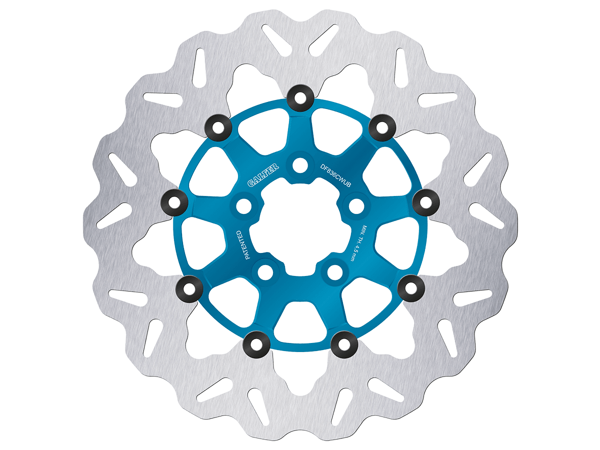 Galfer Harley Davidson Road King Rear Brake Billet Floating Rotor (Blue) (16-19)
