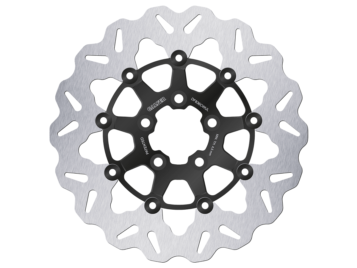Galfer Harley Davidson Soft Tail Rear Brake Billet Floating Rotor (Bright Black) (15-19)