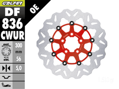 Galfer Harley Davidson Road King Rear Brake Billet Floating Rotor (Red) (16-19)