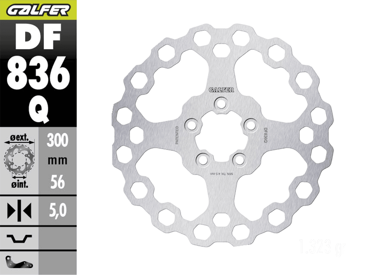 Galfer Harley Davidson Soft Tail Rear Brake Cubiq Rotor (15-19)