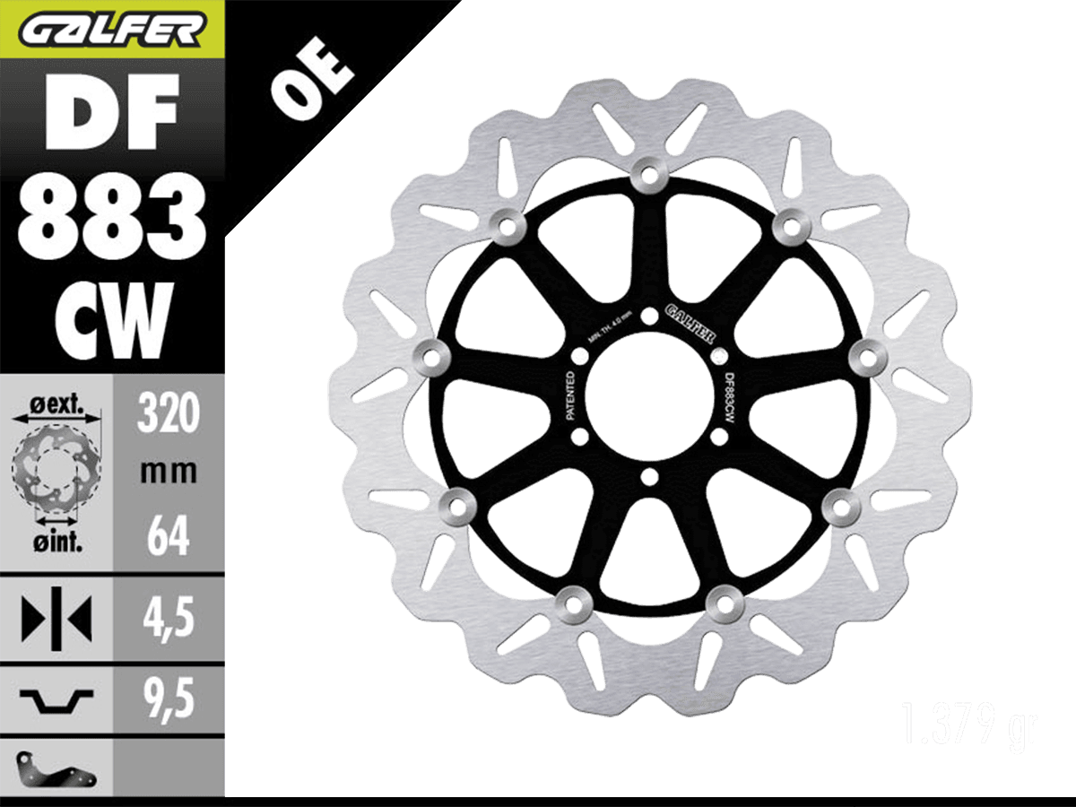 Galfer Aprilia Tuono 1000 R/RF Factory (Radial) Front Brake 320mm Floating Rotor (02-09)