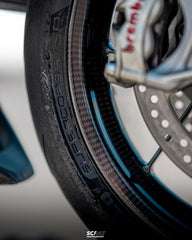 Rotobox bullet pro Front wheel view on a motorcycle in high gloss finish 