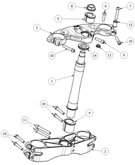 Attack 16-20 Kawasaki ZX-10R GP Triple Clamp Parts Black | HHR Attack 16-20 Kawasaki ZX-10R GP Triple Clamp Parts Black | HHR