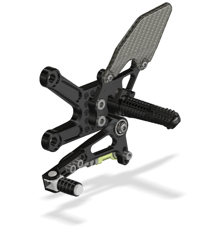 ATTACK PERFORMANCE REAR SET KIT, ZX10R, 11-15 , BLACK