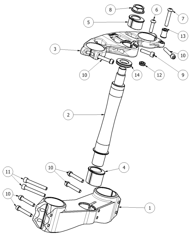 Attack 13-18 Kawasaki ZXR636 GP Triple Clamp Parts | HHR Performance Attack 13-18 Kawasaki ZXR636 GP Triple Clamp Parts | HHR Performance
